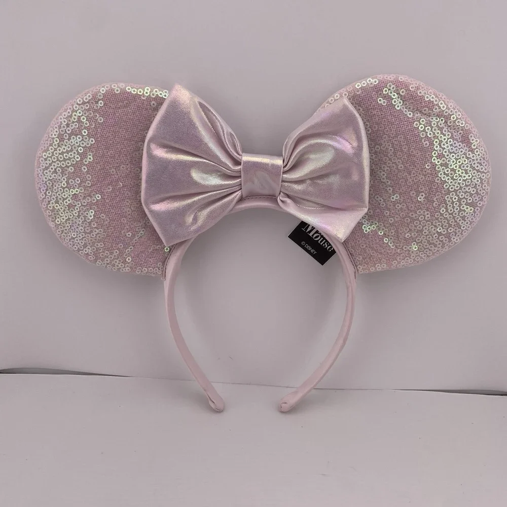 Disney Minnie‎ Mouse Ears Headband Sequin Polka Dot Bow Cosplay Costume Set of 3